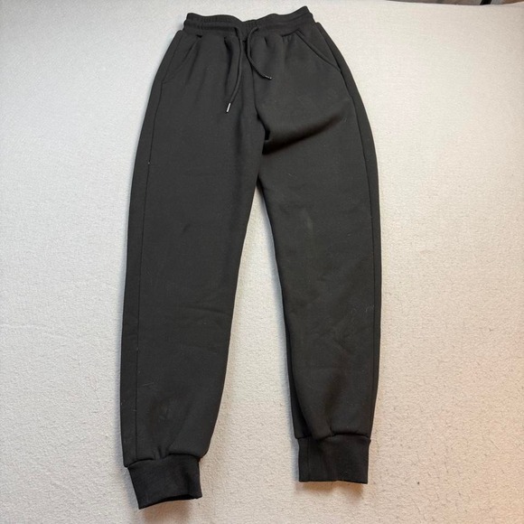 Pants - Fleece Lined Black Jogger Pants Size Small Cozy Winter